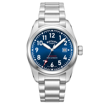 Rotary Commando Automatic Blue Dial Stainless Steel Watch | GB05470/52